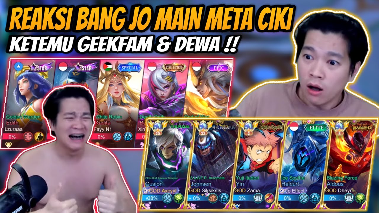 REAKSI BANG JONATHAN LIANDI MAIN META CIKI KETEMU GEEKFAM & DEWA UNITED !!