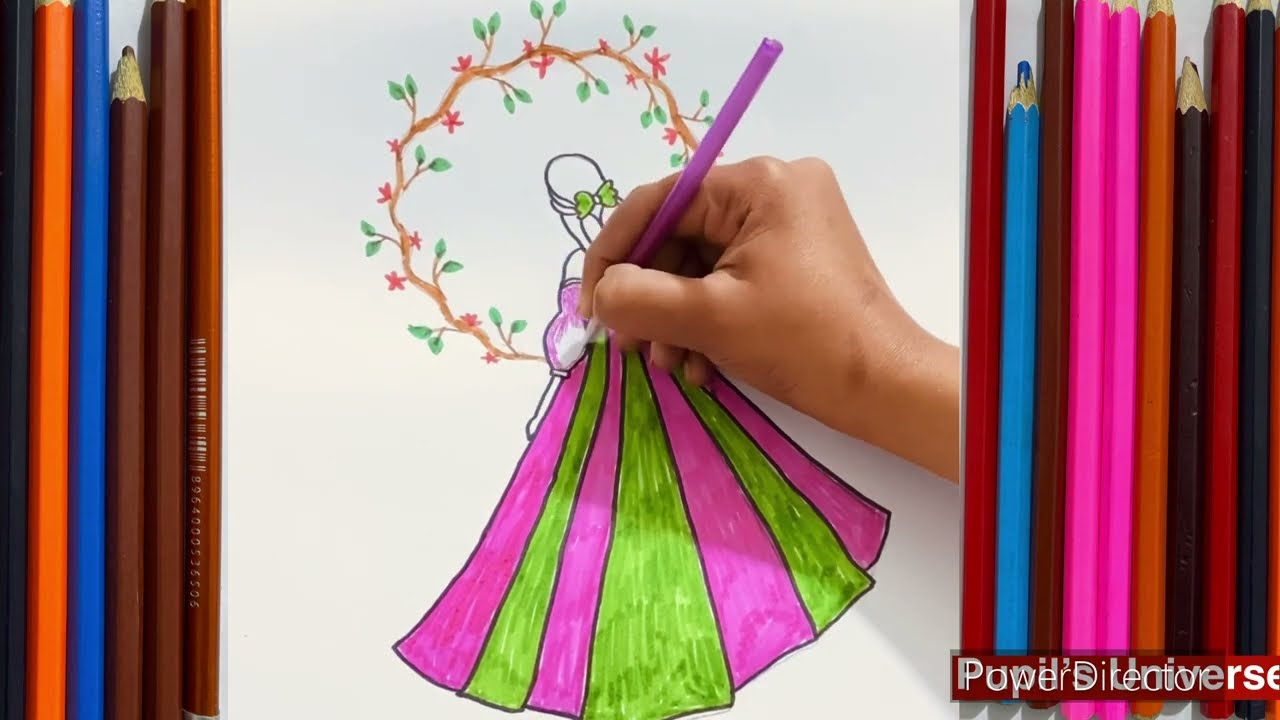 how to draw a barbie doll ! Black and blue barbie  ! barbie monica ! cute doll photo ! #arts #barbie