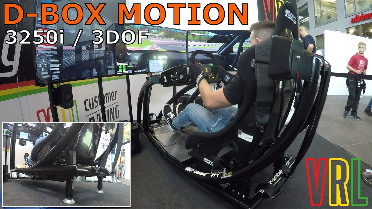 D-BOX 3250i 3DOF Motion Simulator by Virtual Racing Lounge - SimRacing Expo 2019