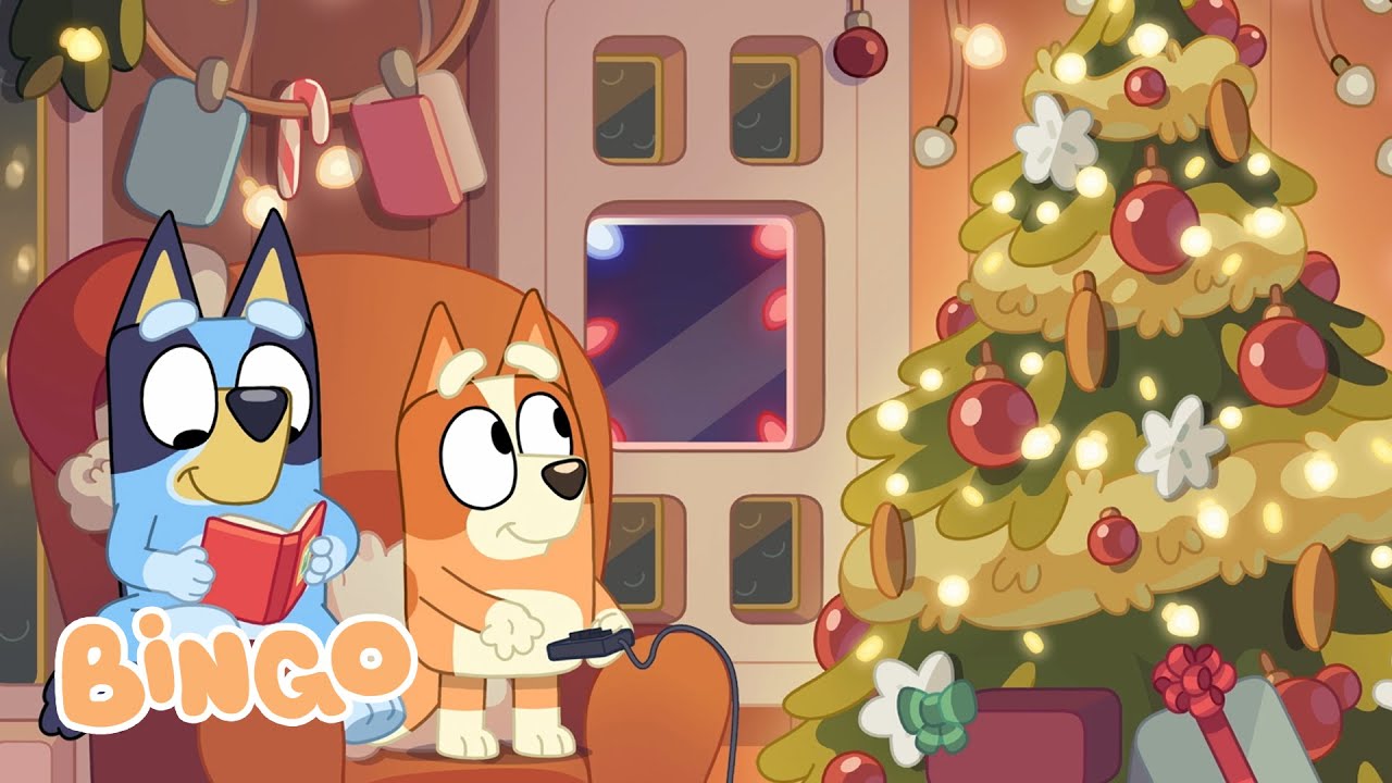 Bingo's Christmas Tree Fun ✨ 🎄 | Bluey Bonus Bit - Crazy Christmas Lights | Bingo - Official Channel