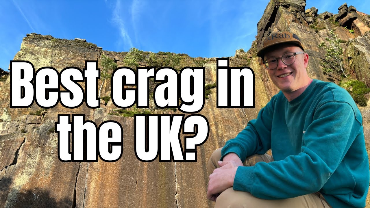 Finger jamming and crack climbing at Millstone Edge (England's answer to Indian Creek)