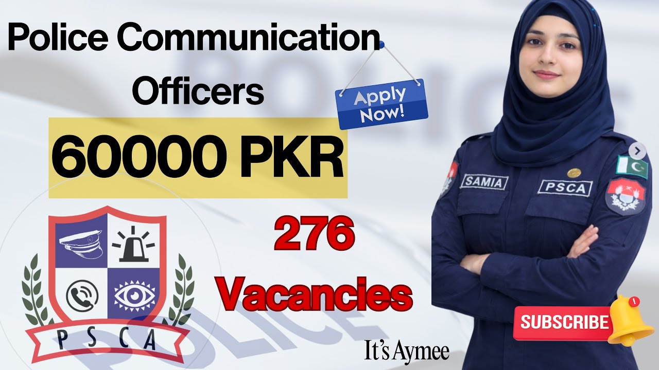 Punjab Safe Cities Authority (PSCA) Jobs 2026 | Police Communication Officers | 267 Vacancies
