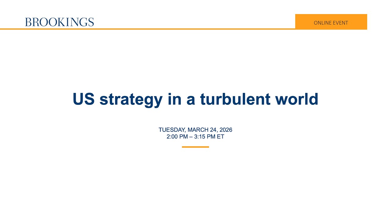 US strategy in a turbulent world