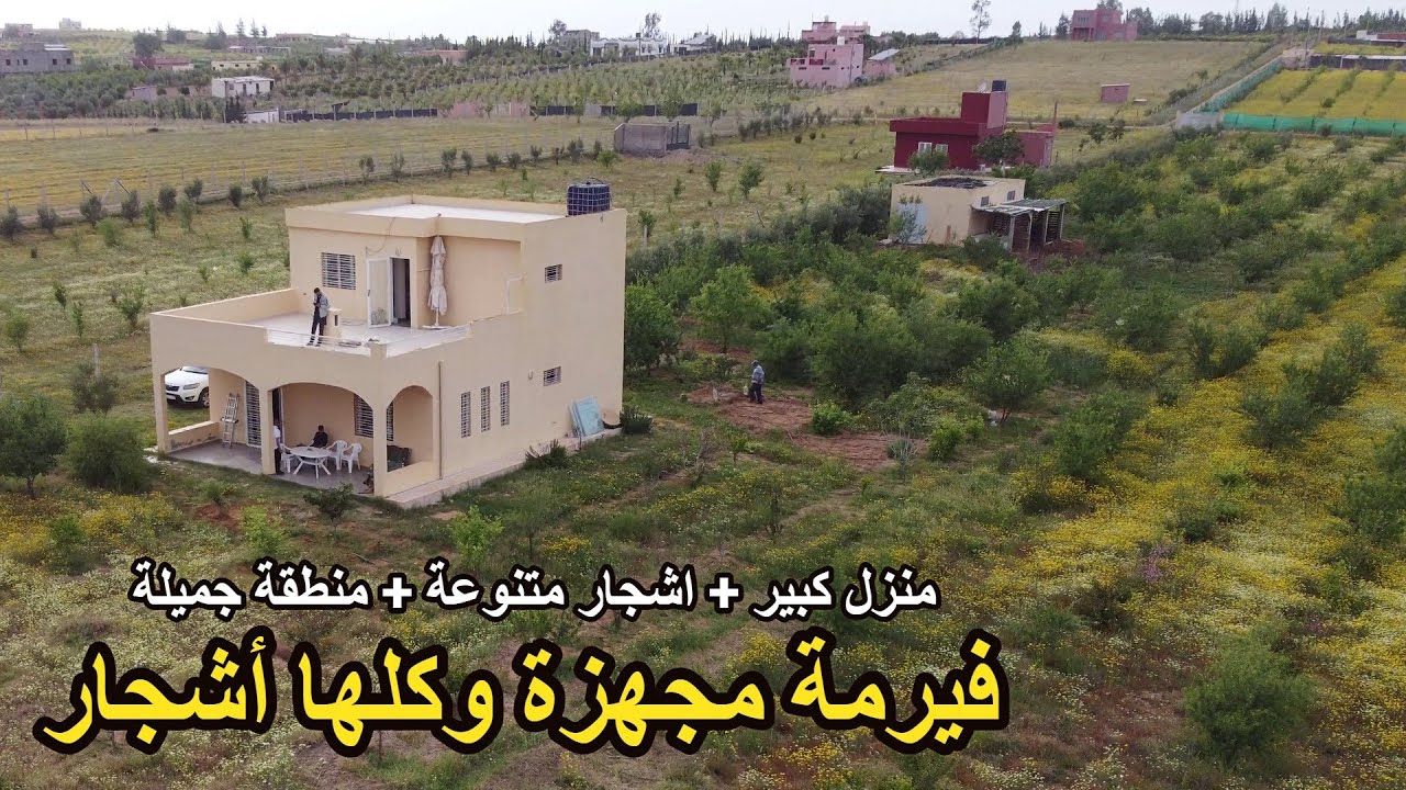 ✨ فيرمة كبيرة بثمن زوين 3 هكتارات ونصف بمنزل جميل والاشجارالمتنوعة مجهزة بشكل كامل ✨ تيفلت
