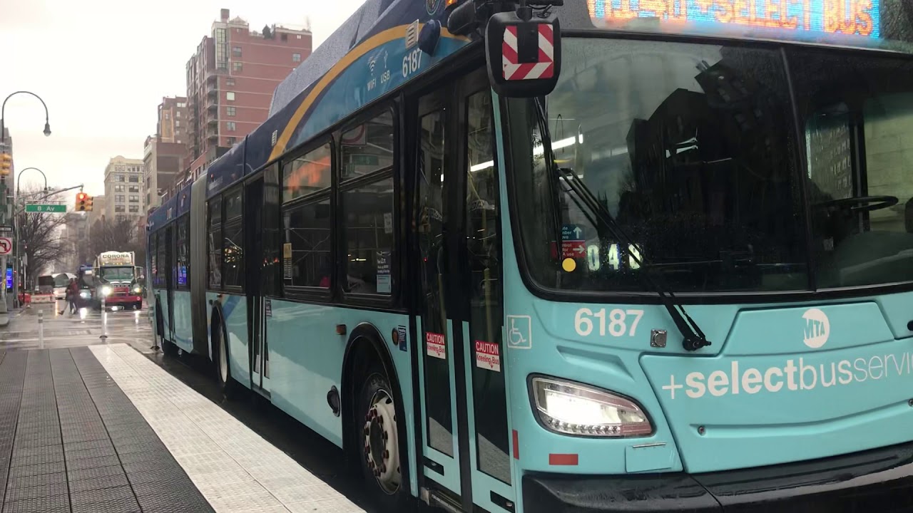 2 New flyer XD60 buses at 8th Avenue on line M14 SBS