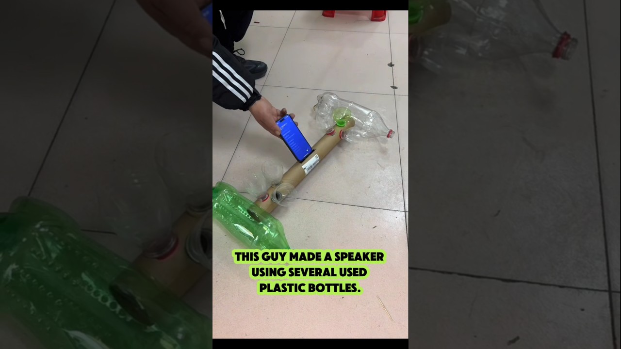 A speaker Made of used plastic bottle. #craft #art #diycrafts #diy
