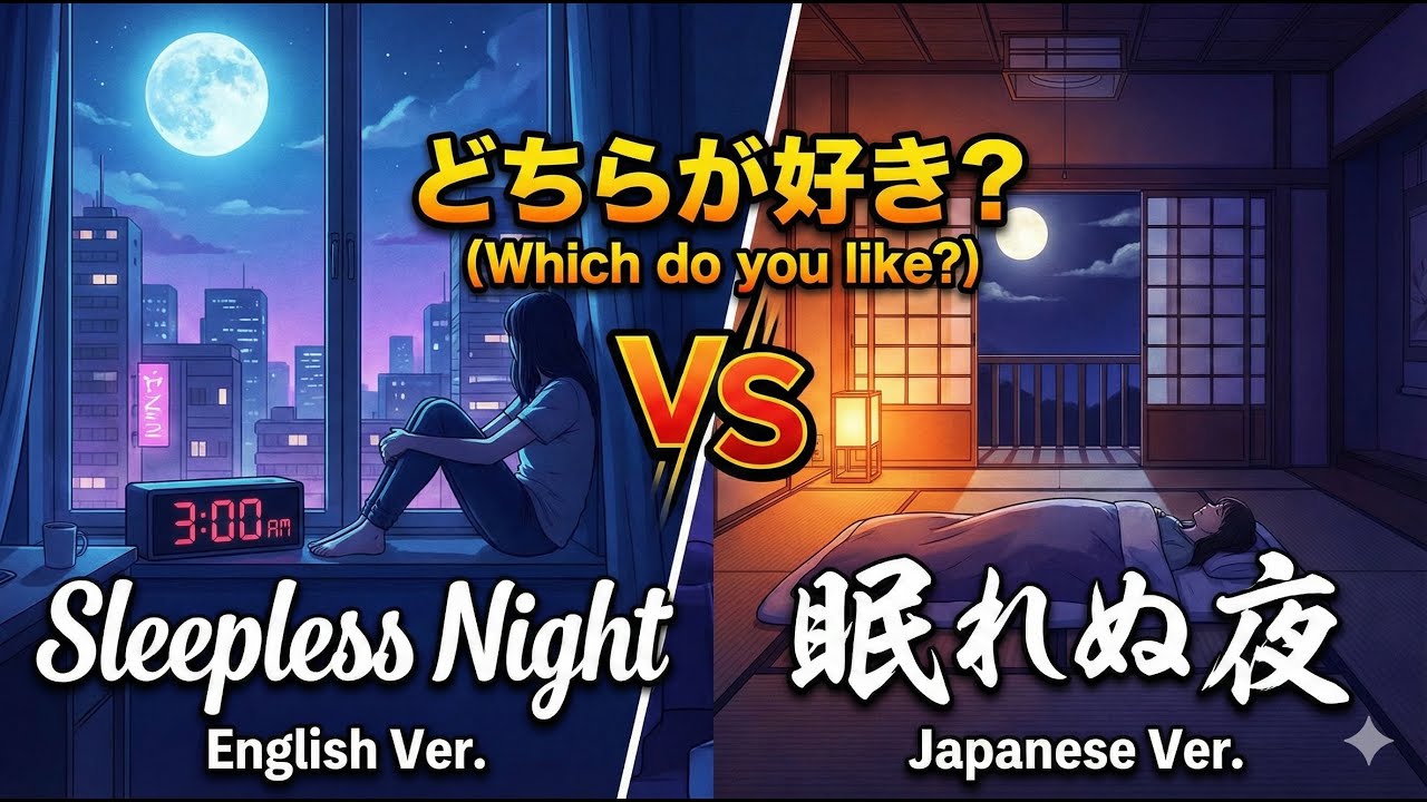 [Sleepless Night] - Japanese & English Cover　#suno #flova
