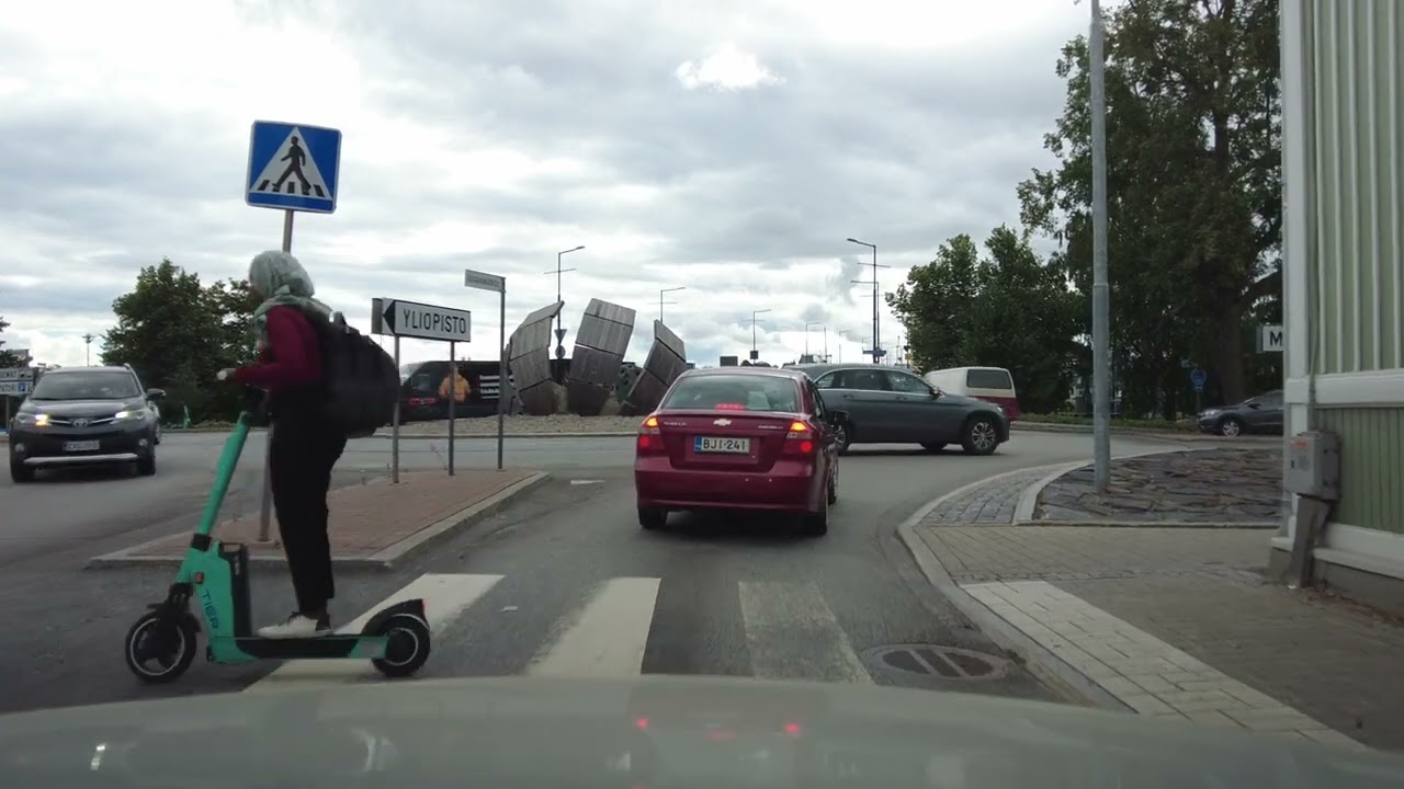 Driving in Joensuu. Finland 4K. 28.7.2022