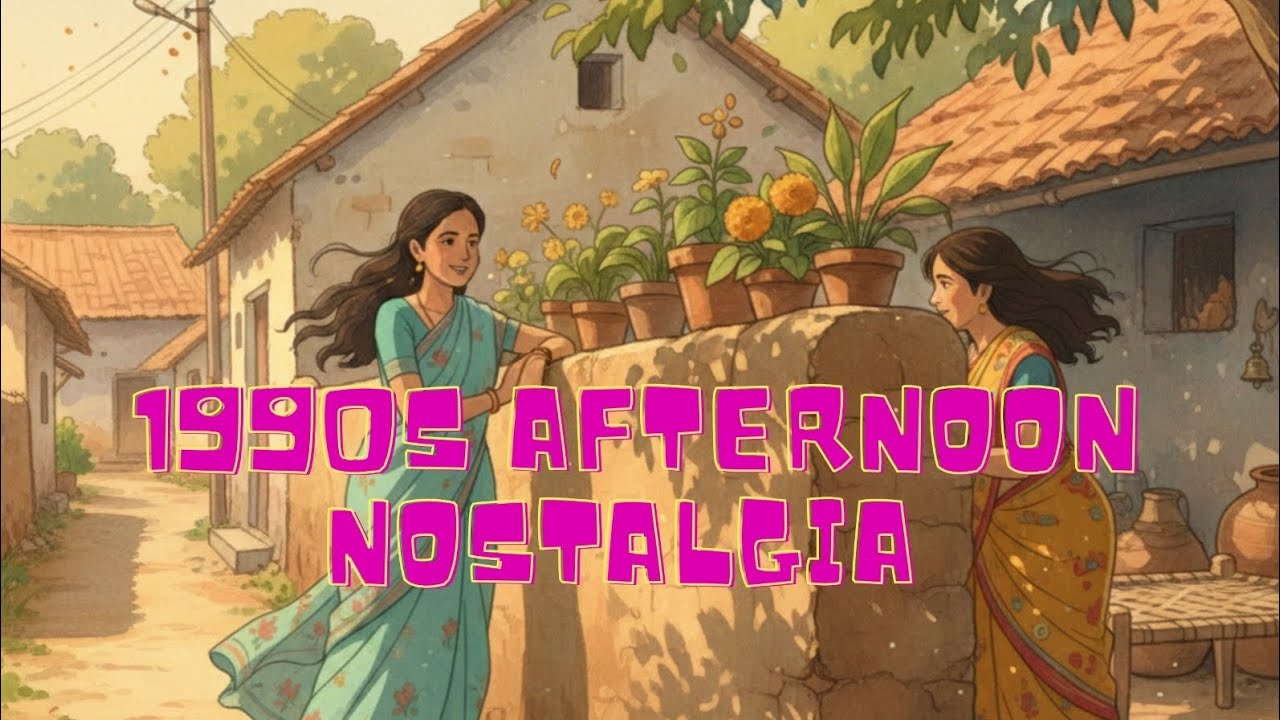 That Afternoon In 1990s india🌙🌾, Old Indian Town Memories In Ghibli Style | Peaceful Nostalgic