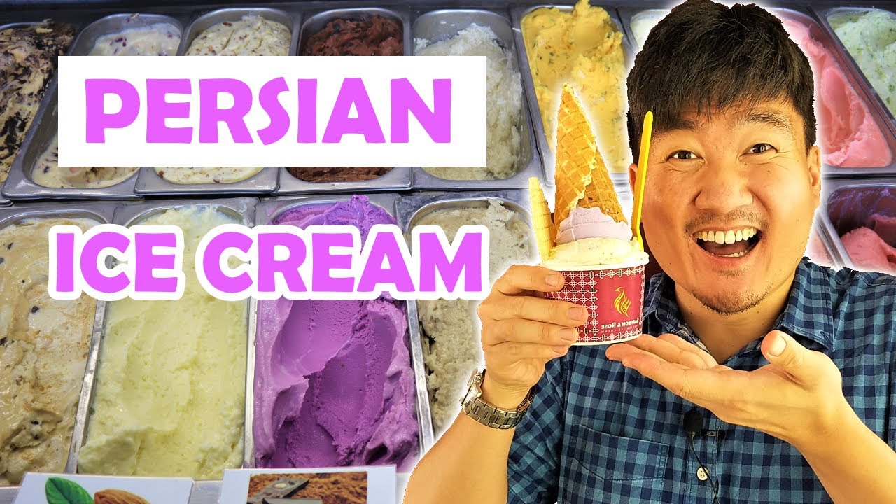 What is PERSIAN ICE CREAM Like? | Middle Eastern Ice Cream