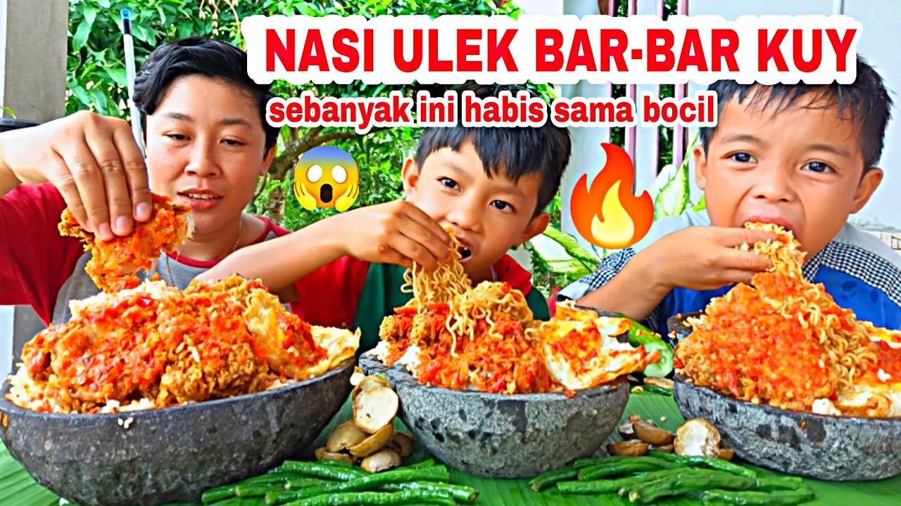 NASI ULEK JUMBO BAR-BAR KUY. GAK NYANGKA BOCIL NGABISIN 1 ULEK JUMBO🔥