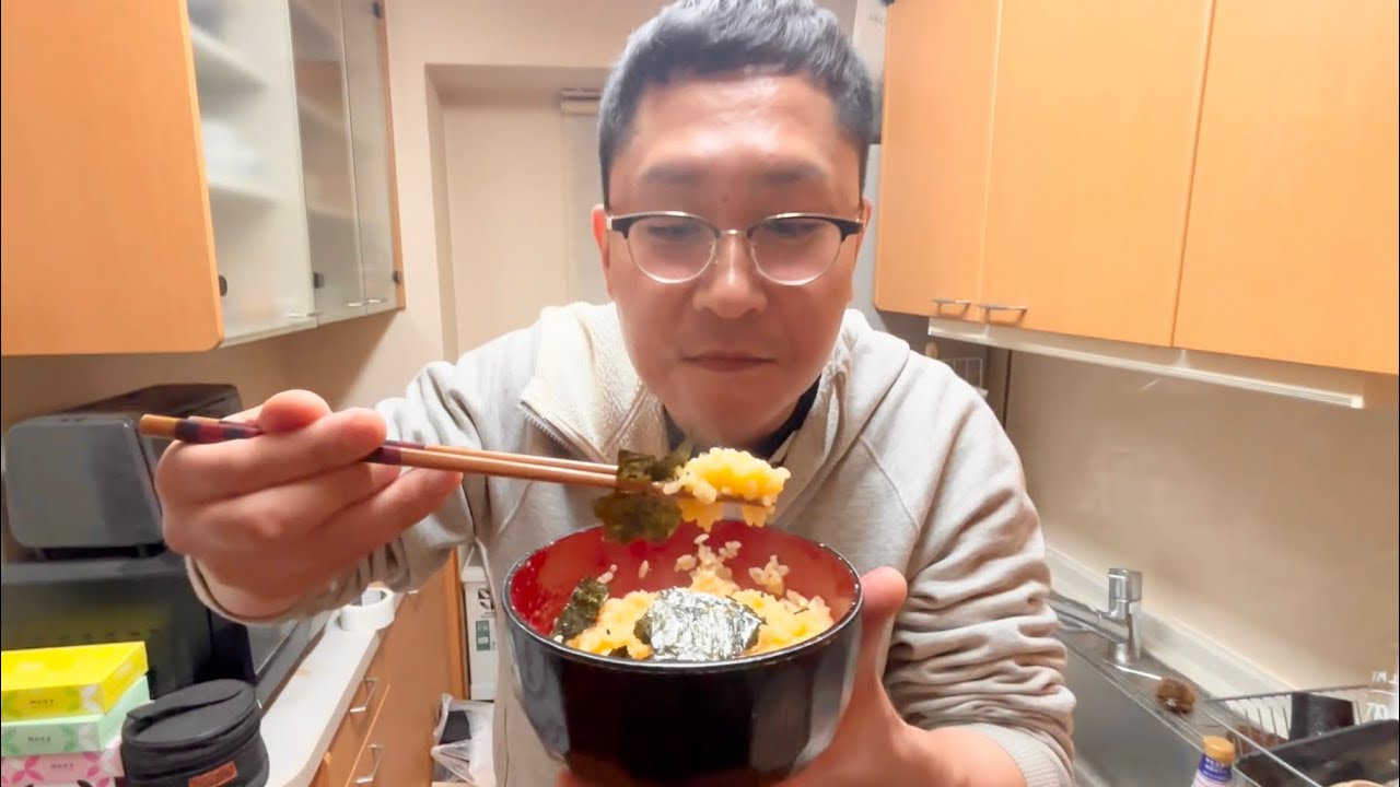 【TKG】実家に帰省していた銀次がドン底時代のオリジナル卵かけご飯を作って食べる【ドンデコルテ】【カゲヤマ】【益々荘】