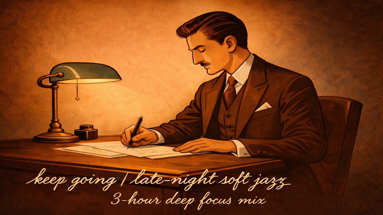 keep going | dark soft jazz | 3-hour deep work mix