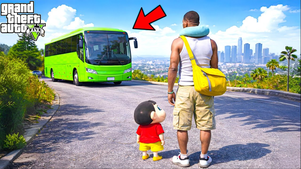 GTA 5 : Franklin & Shinchan Experienced an Exciting Bus Journey 😲🔥 | GTA 5 Bangla Gameplay