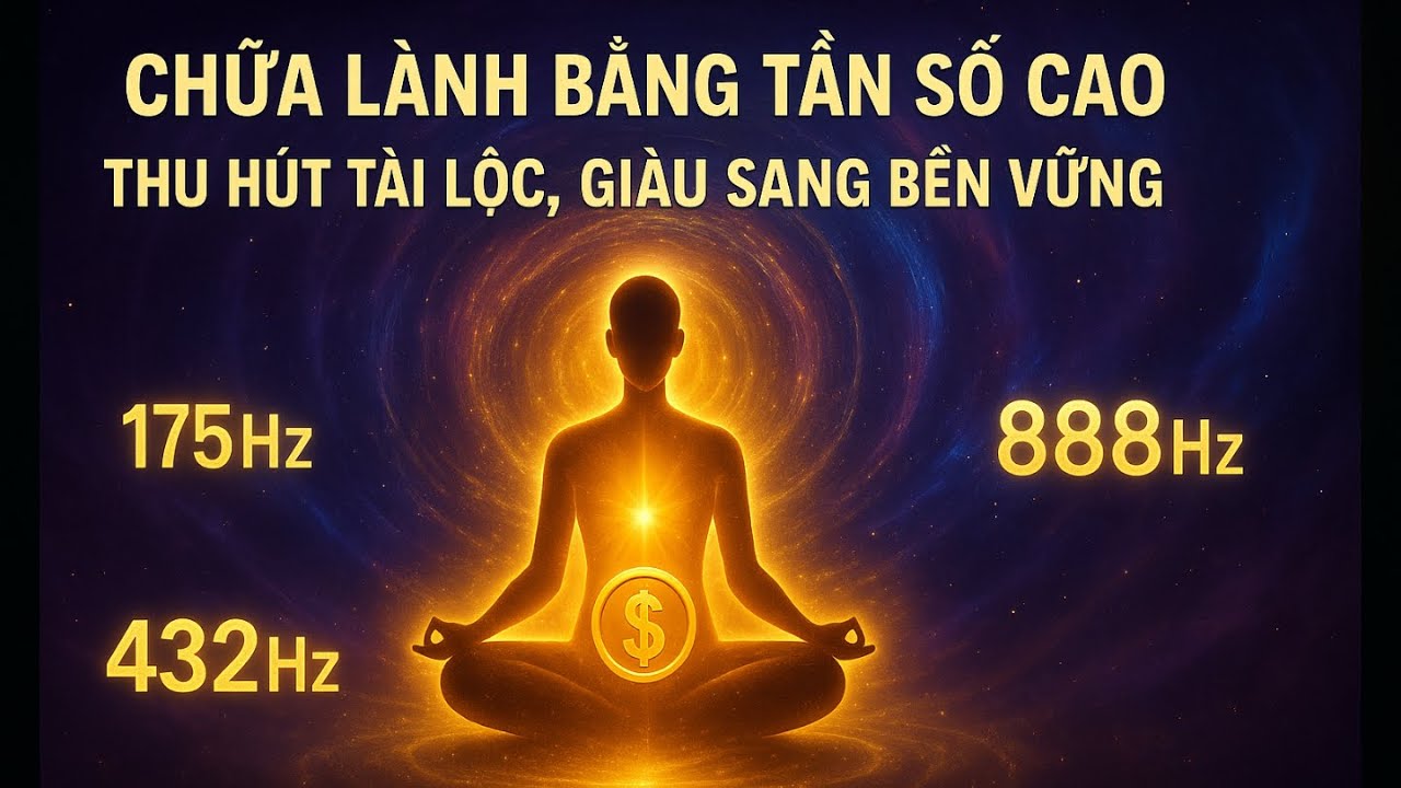 Chữa L&agrave;nh Bằng Tần Số Cao &ndash; Thu H&uacute;t T&agrave;i Lộc- Gi&agrave;u Sang Bền Vững -174Hz&ndash;432Hz&ndash;888Hz!