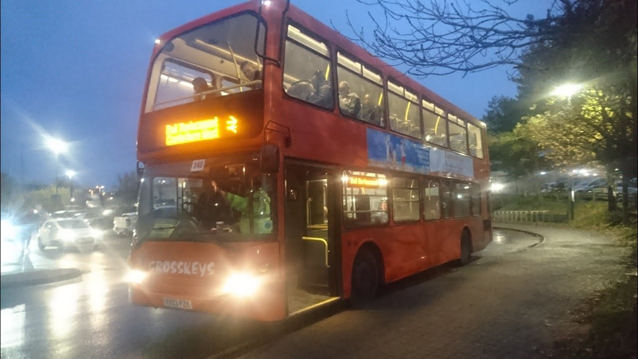 Buses in Ashford at Night