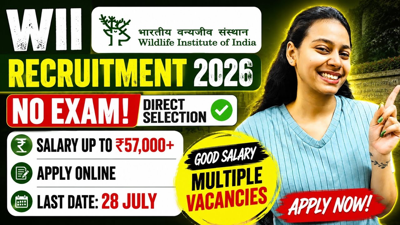 WII Recruitment 2026 🔥 No Exam | Online Form | Salary Up to ₹57,000 | Last Date 28 July