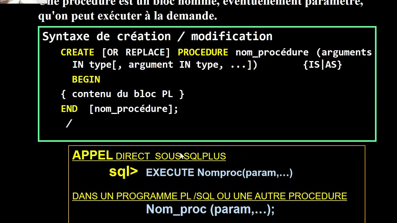 Oracle, Fonctions, procédures, packages, vues DD