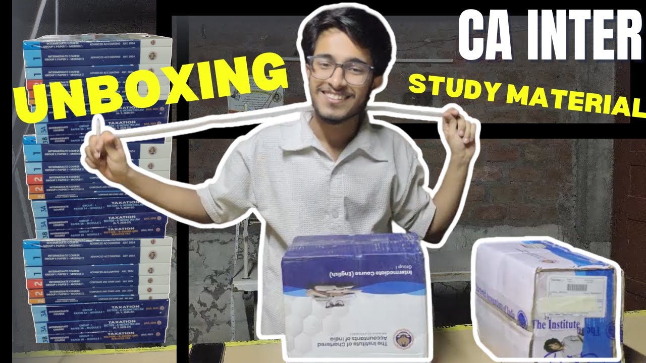 NEW Study Material Unboxing ! | CA INTER SEP 26 | 🔥 Both Group Modules ARRIVED ! EXAM sep 26 ICAI }