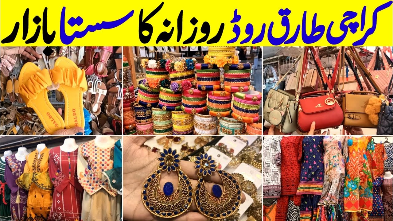Tariq Road Karachi - footwear,hand bags & fancysuit Shopping - Local Bazar Pakistan