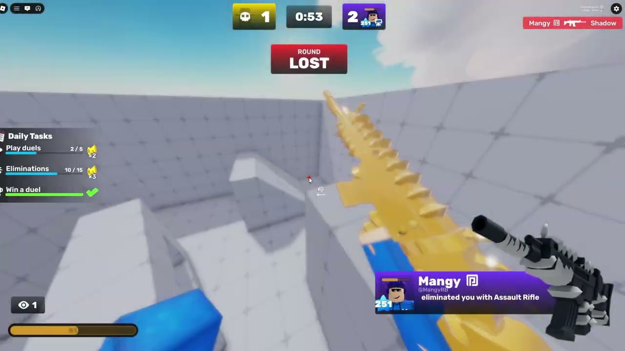 1v1ing @MangyBlox in roblox rivals