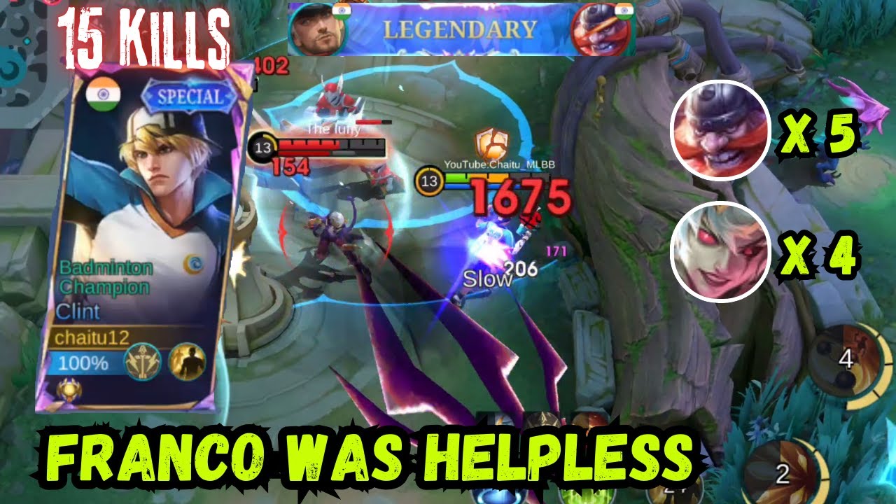 Clint the Franco Slayer! 15 Kills | Clint Domination! – Mobile Legends Gameplay 🔥