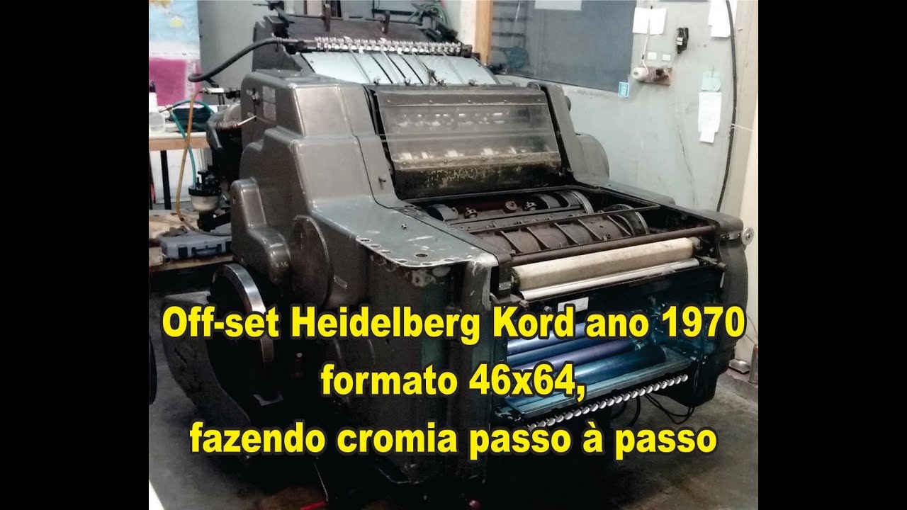 Heidelberg Kord ano 1970 - formato 46x64, fazendo cromia.