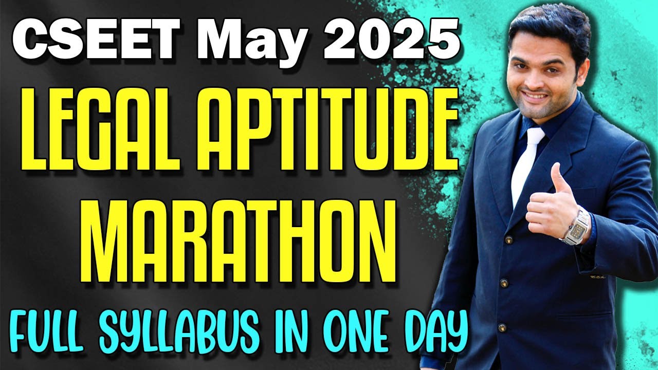 FREE CSEET Legal Aptitude MCQ Booster Marathon | Most Expected MCQs and One Liners Revision