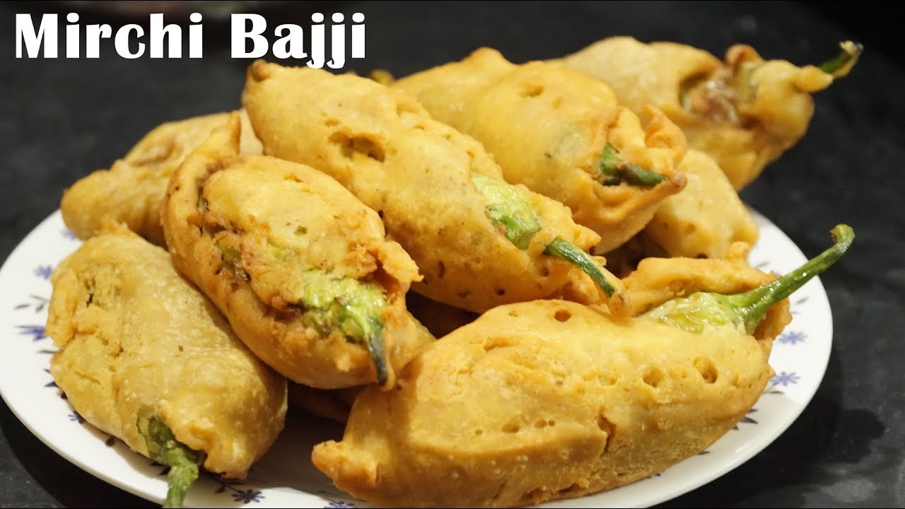 Mirchi Bajji recipe | Mirapakaya bajji | How to make mirchi bajji recipe in telugu by amma kitchen