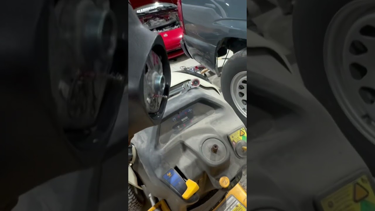 The best upgrade for your riding lawn mower. GM steering wheel swap!