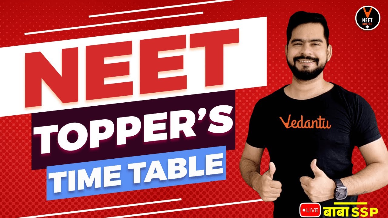 NEET Topper Time Table 2021 | Best Timetable for NEET 2021 Preparation | NEET Strategy | Sachin sir