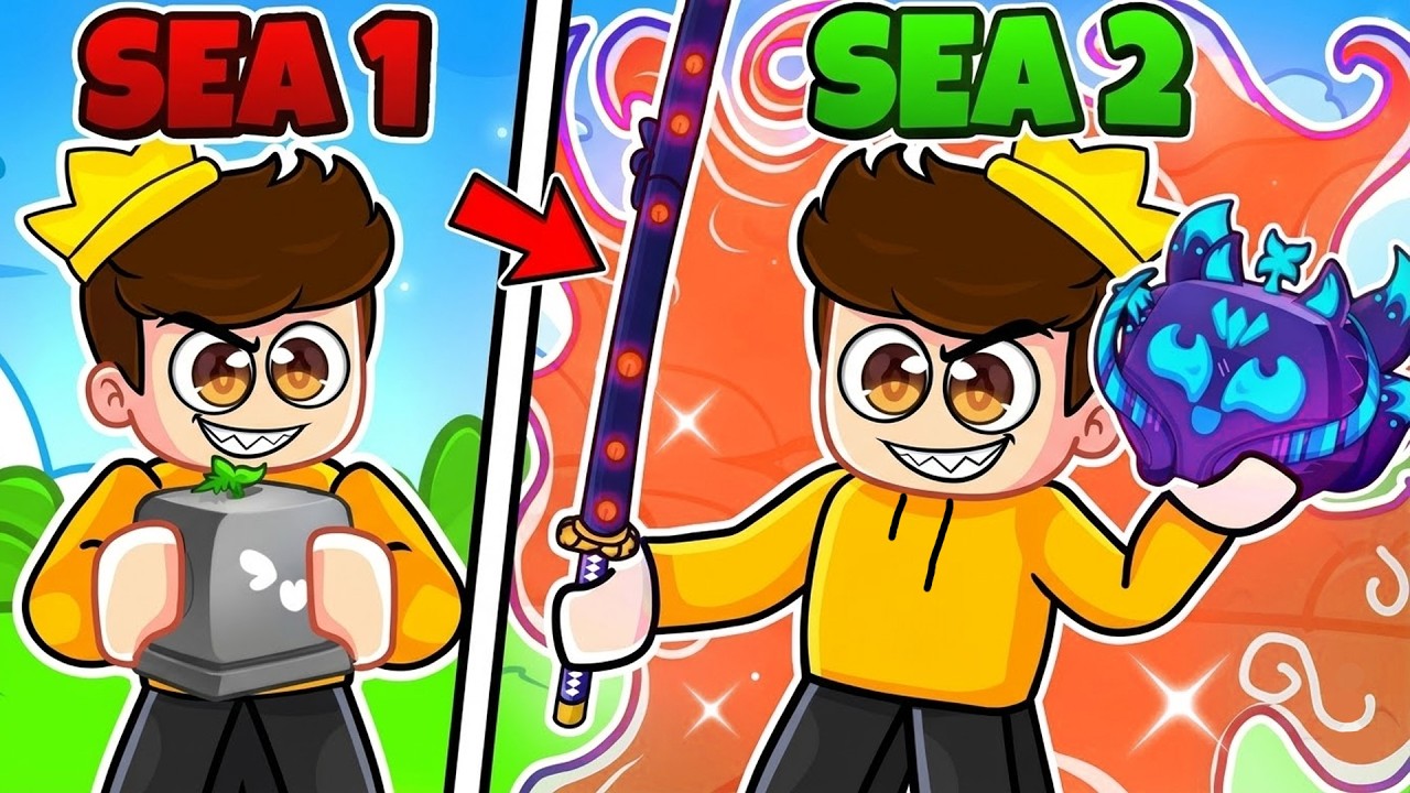 I FINALLY REACHED SECOND SEA IN ROBLOX BLOX FRUITS!!