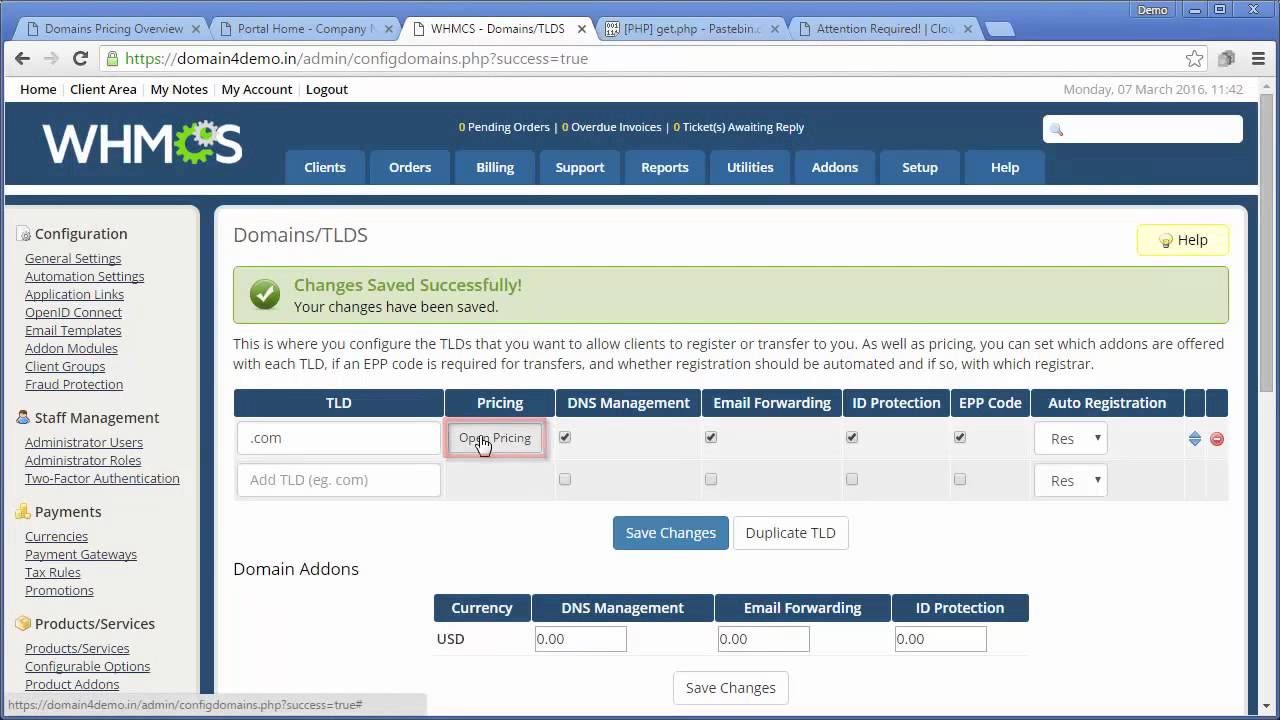How to integrate Domain Registrar in WHMCS | ResellerClub Tutorial