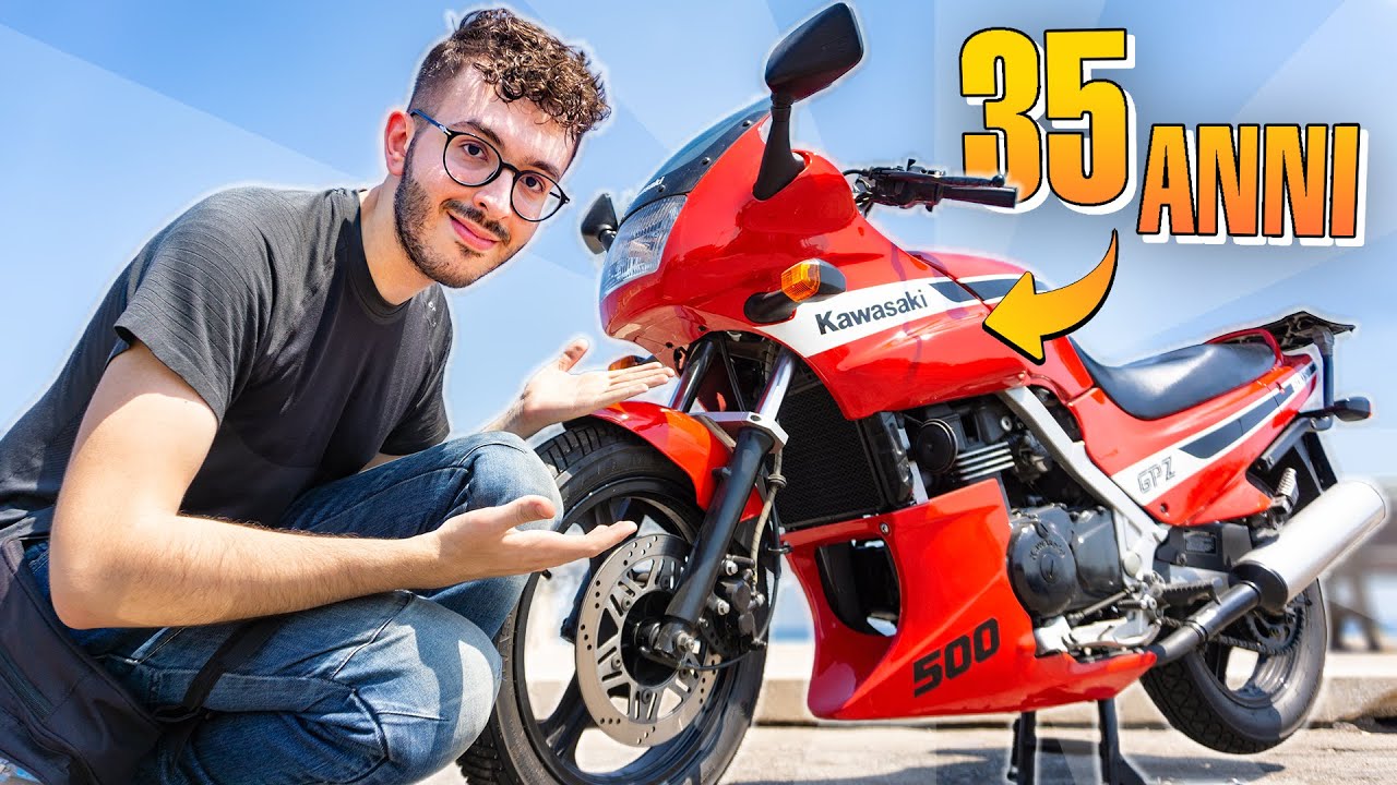PROVO una MOTO D'EPOCA di 35 ANNI: KAWASAKI GPZ 500 S (1987) - Test Ride & Sound