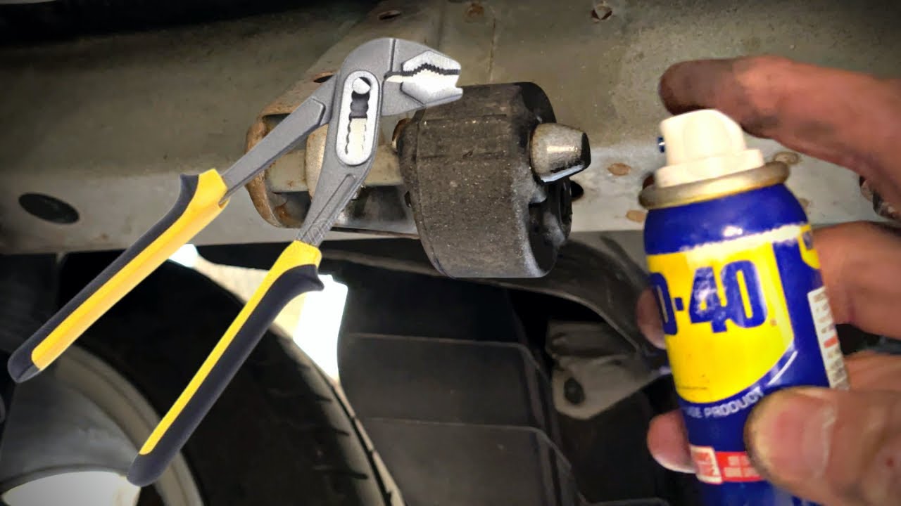 Easiest way to remove Exhaust Rubber Hangers using WD40 + Multi Grips #wd40