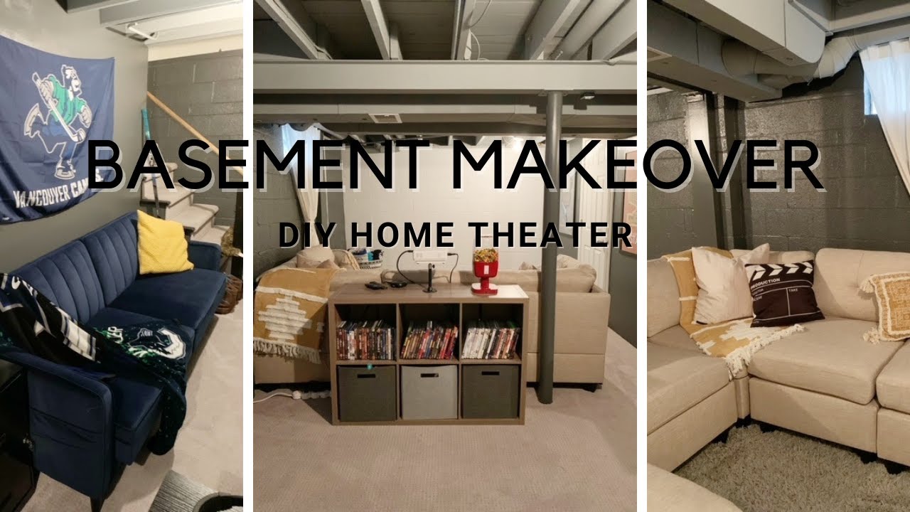 Basement Makeover | DIY Home Theater