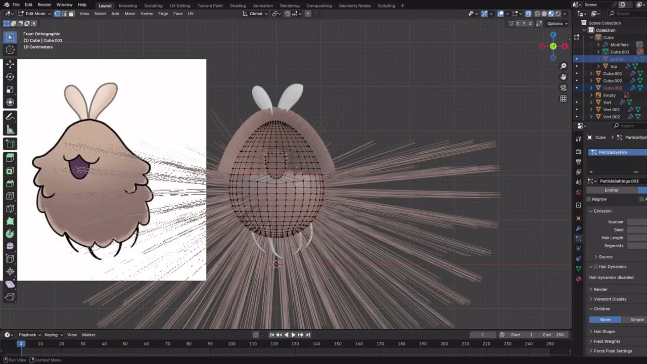 how i made flee & how u should not #blender #silksong #timelapse #3d