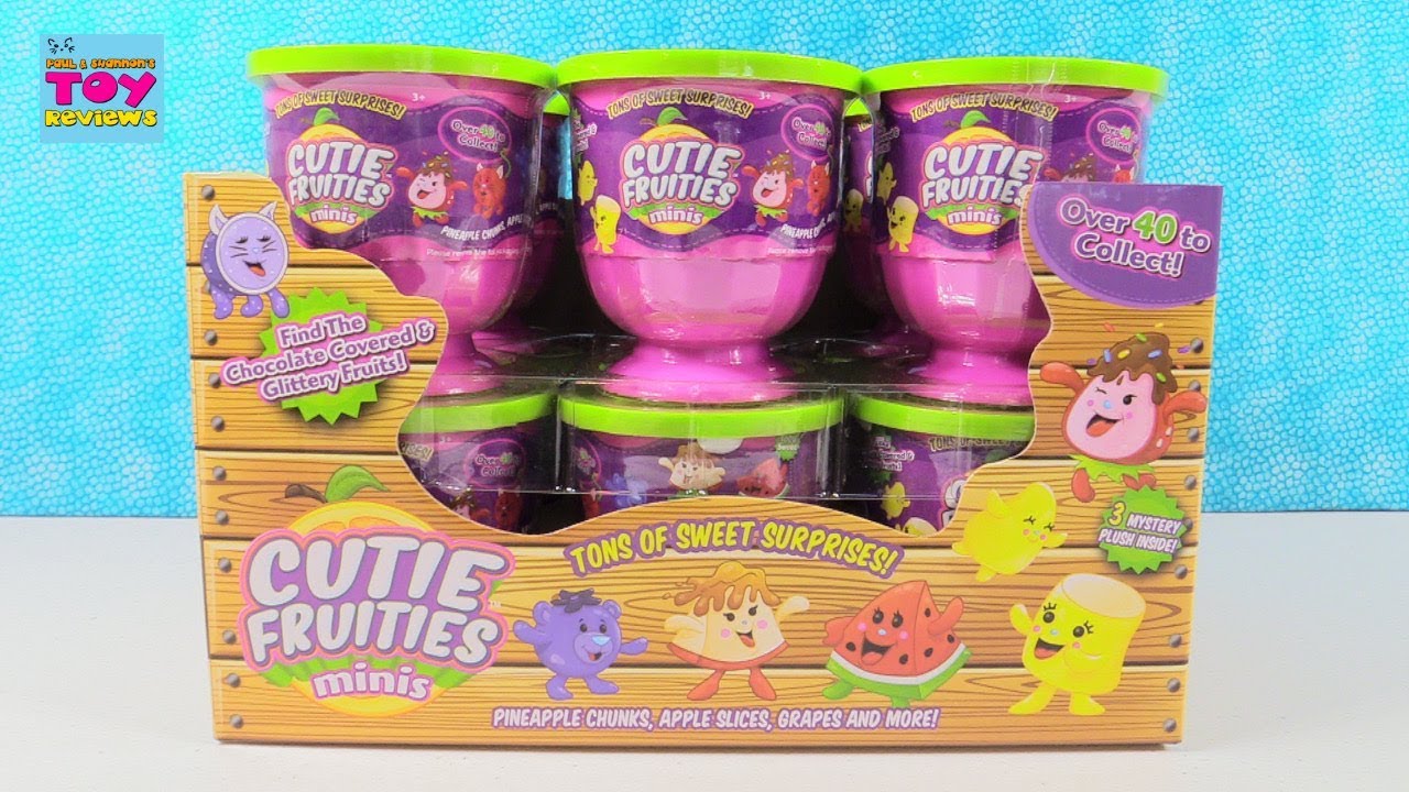 Cutie Fruities Minis Blind Bag Plush Fruit Toys Unboxing Toy Review | PSToyReviews
