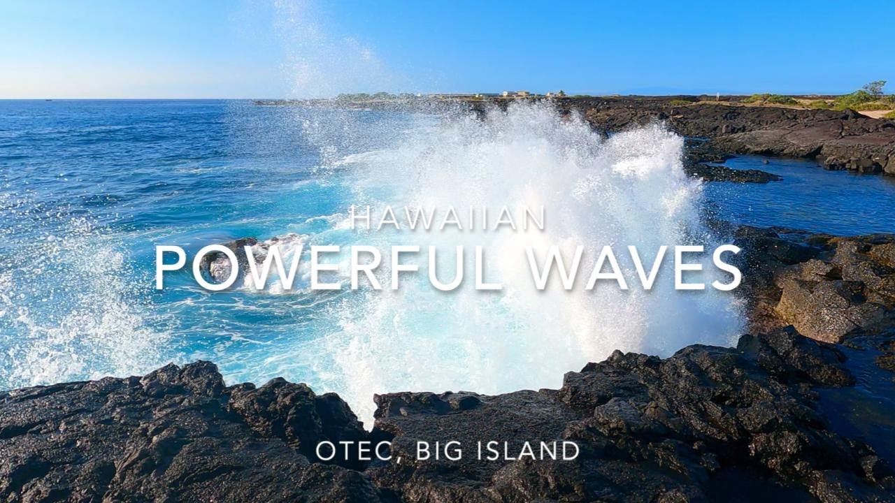4k Huge Waves Hitting Shore in Hawaii | Big Island 2022