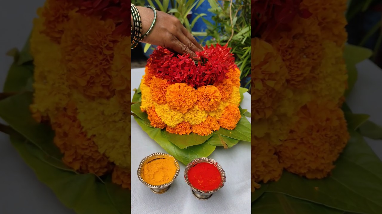 How to make batukamma #batukamma #yt #shorts #youtubeshorts