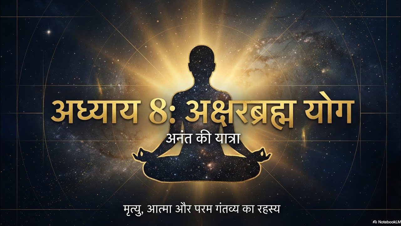 श्रीमद्भागवत गीता अध्याय 8 अक्षरब्रह्म योग । अनंत की यात्रा 