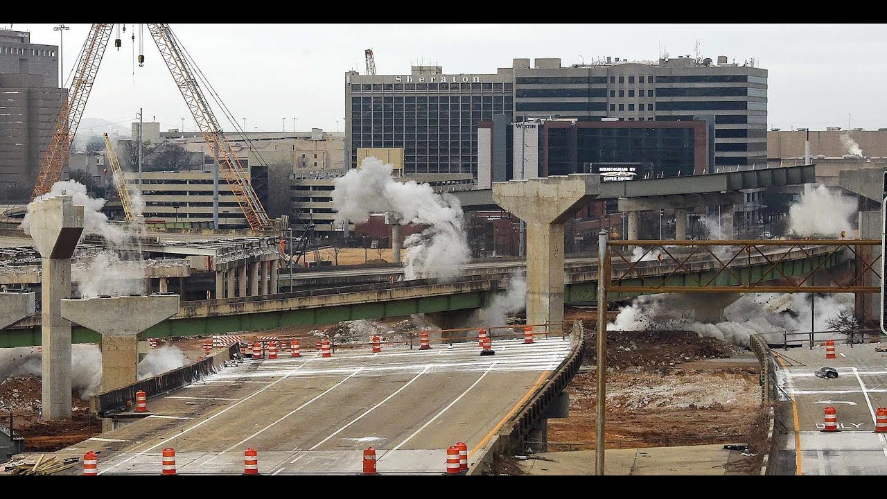 Watch I-59/20 bridge fall in planned implosion