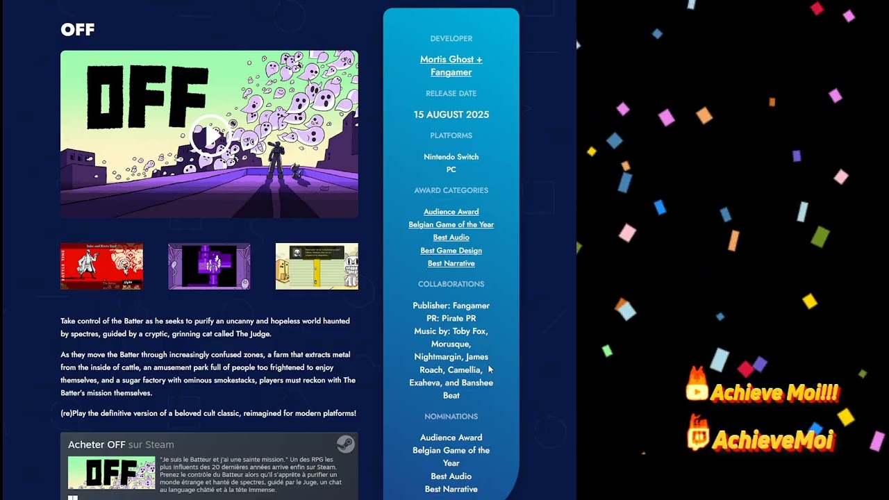 🇧🇪 Belgian Game Awards 2025 : Best Audio! 🇧🇪