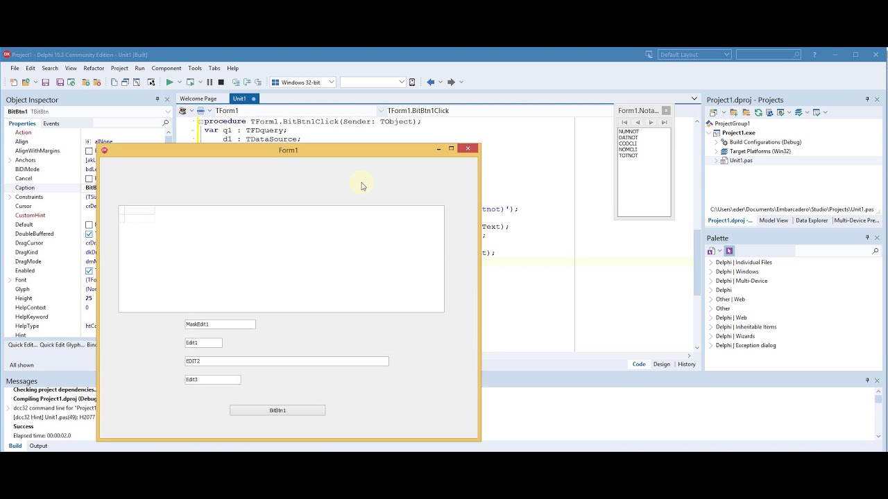 CRIANDO QUERY E DATASOURCE EM TEMPO DE EXECUÇÃO - DELPHI 10.3