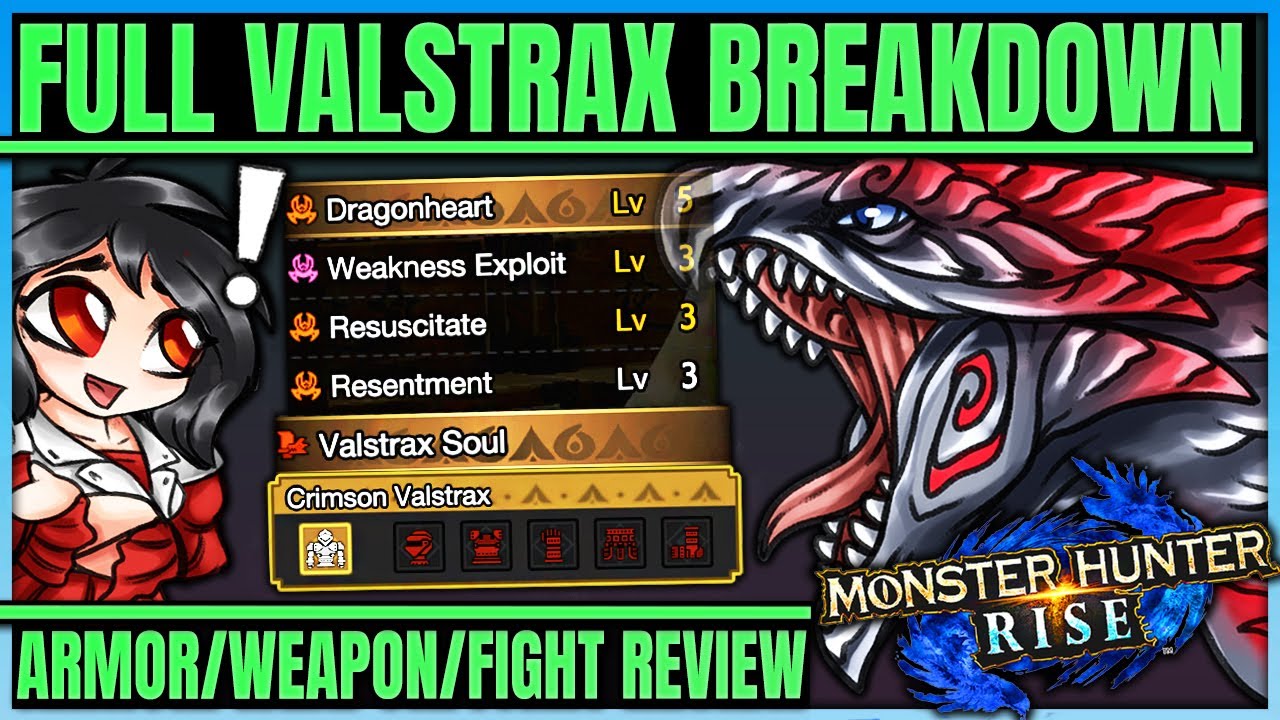 VALSTRAX ARMOR BREAKS THE GAME - Armor/Weapon Review + Fight Breakdown - Monster Hunter Rise! #rise