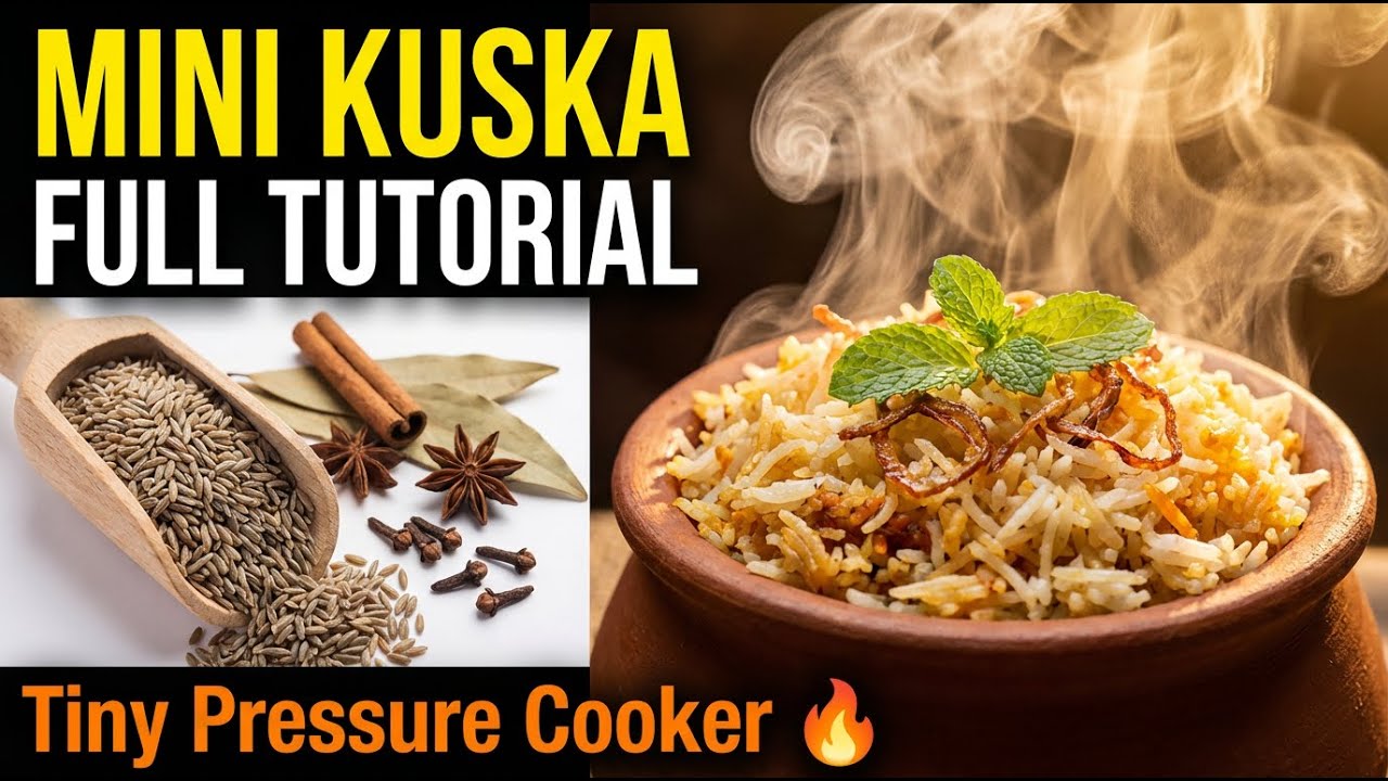 MINIATURE KUSKA ASMR | Tiny Plain Biryani Pressure Cooker Tamil Nadu Style 2025