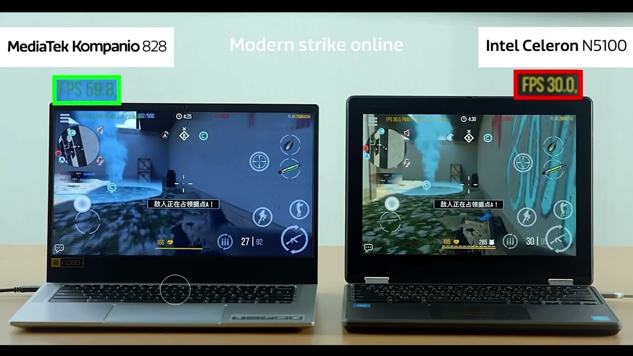 Mediatek Kompanio 828 VS Intel Celeron N5100 Benchmark Test (Global)