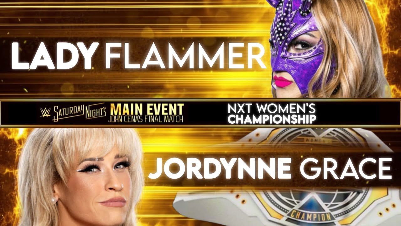 WWE 2K25 SATURDAY NIGHT'S MAIN EVENT JORDYNNE GRACE VS FLAMMER - NXT WOMEN'S CHAMPIONSHIP