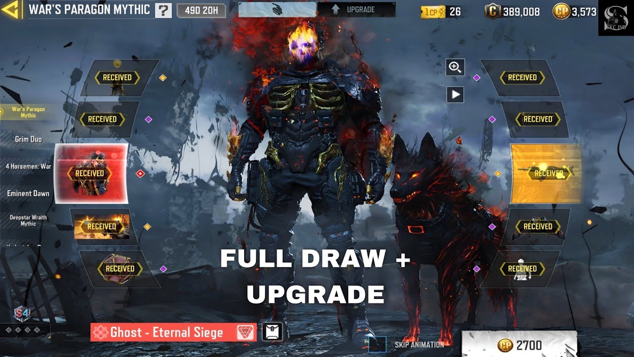 Mythic Ghost - Eternal Siege Full Draw CODM | Maxing out Wars Paragon Draw COD MOBILE