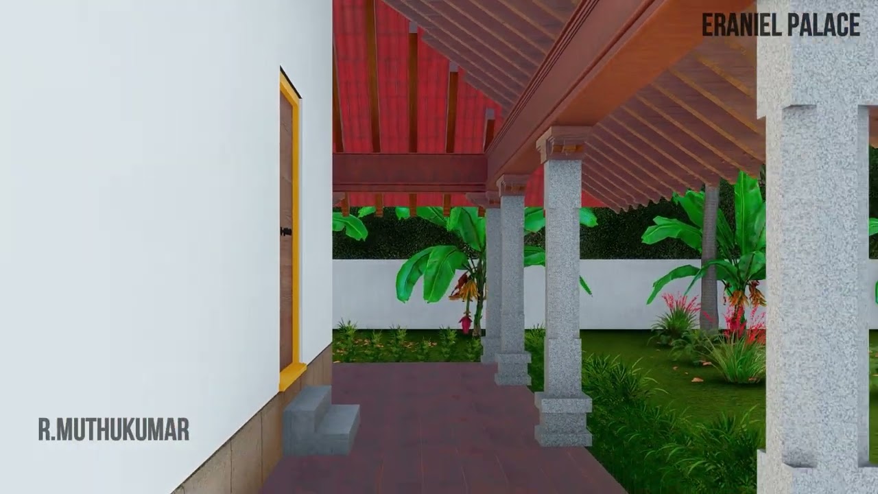 Eraniel Palace Exact 3d Model,Kanyakumari District